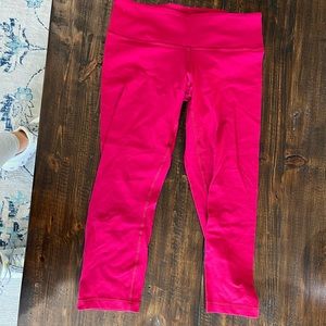 Fuchsia lululemon mid calf leggings
